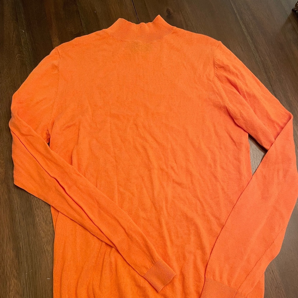 ASOS- orange mock turtle neck lightweight sweater